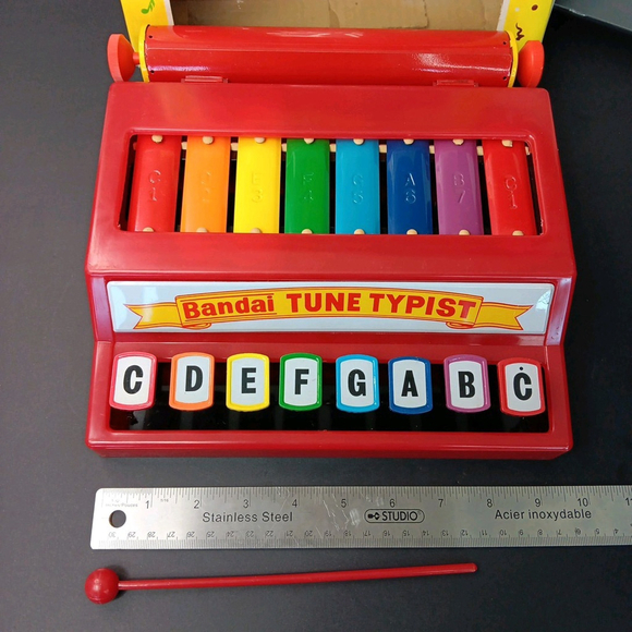 Vintage Musical Tune Toy Bandai Tune Typist Typwriter With Box Made In JAPAN - Picture 5 of 16